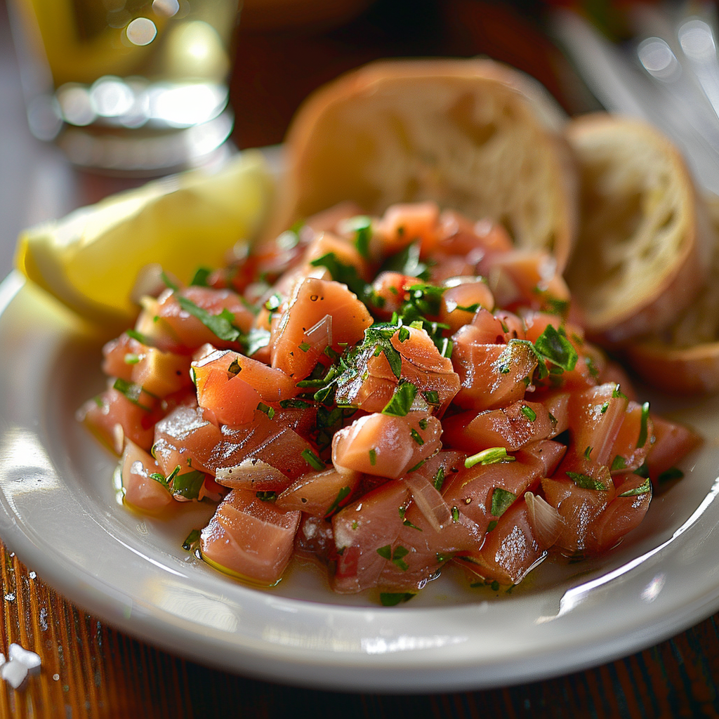 Tartare de saumon frais