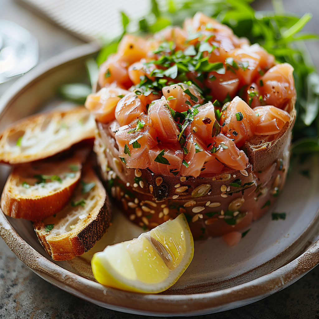 Tartare de saumon frais