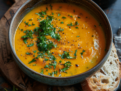 Velouté de carottes au curry : Recette facile et savoureuse