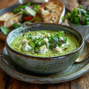 Velouté de courgettes au fromage frais