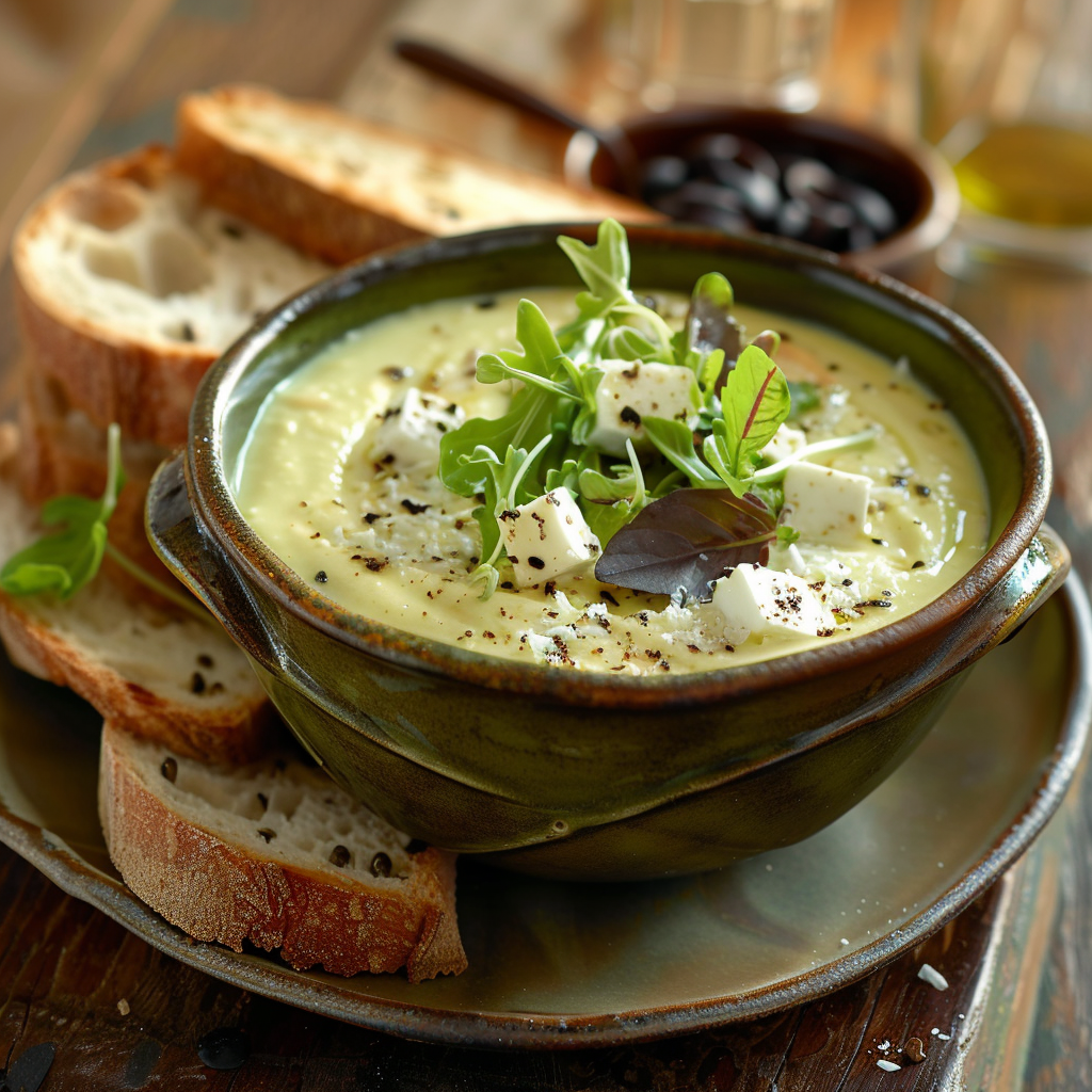 Velouté de courgettes au fromage frais