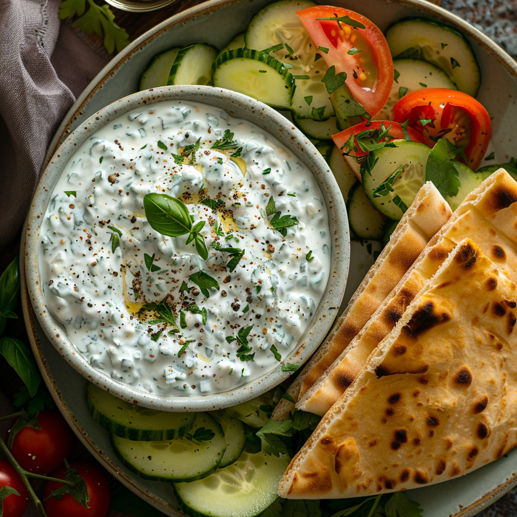 concombre sauce yaourt