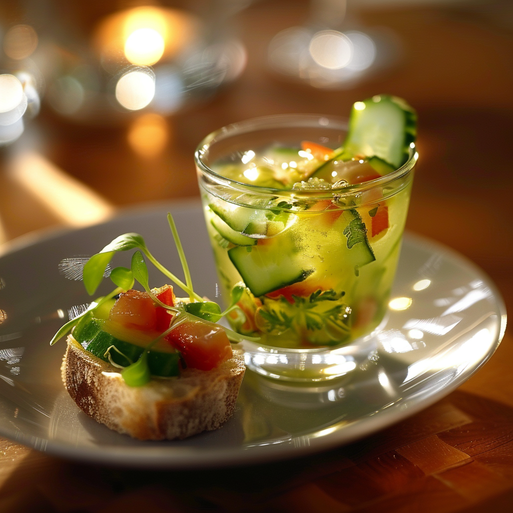 recette verrine concombre