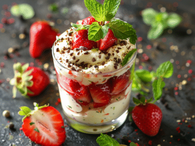 Recette Verrine Fraise Mascarpone Facile et Savoureuse