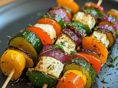 Brochettes Légumes Chèvre Faciles et Savoureuses