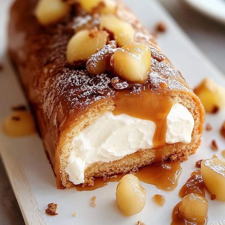 Bûche Pomme-Caramel Gourmande