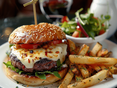 Burger à l’italienne à la mozzarella : Recette facile et savoureuse