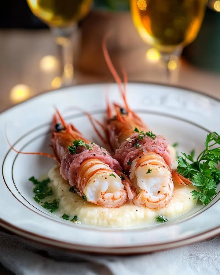Langoustines Jambon Croustillant