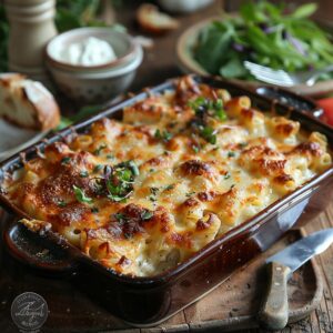 Macaronis gratinés au fromage