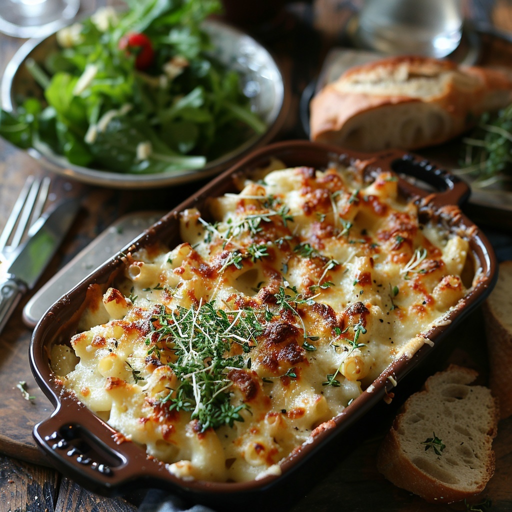 Macaronis gratinés au fromage