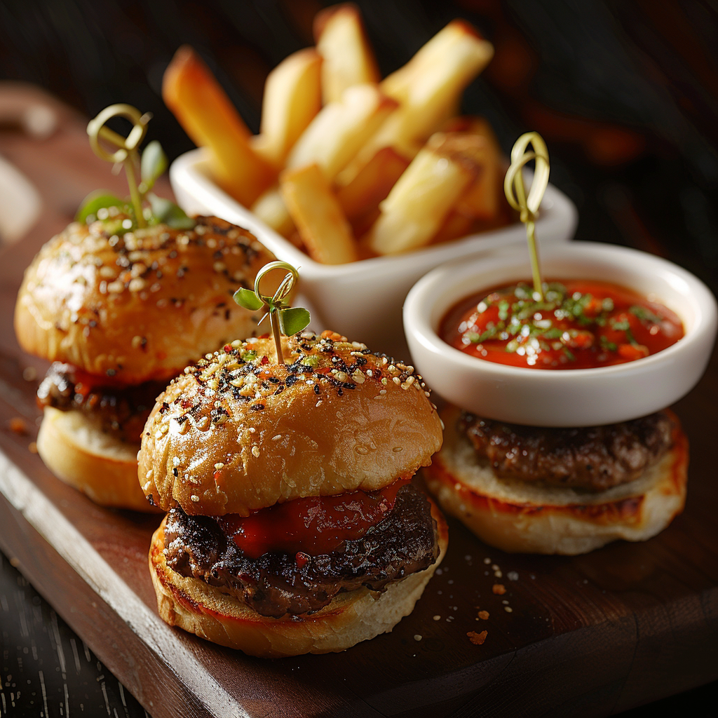 Mini burgers apéritifs maison