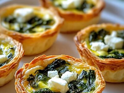 Mini-quiches Épinards Feta facile et savoureuses