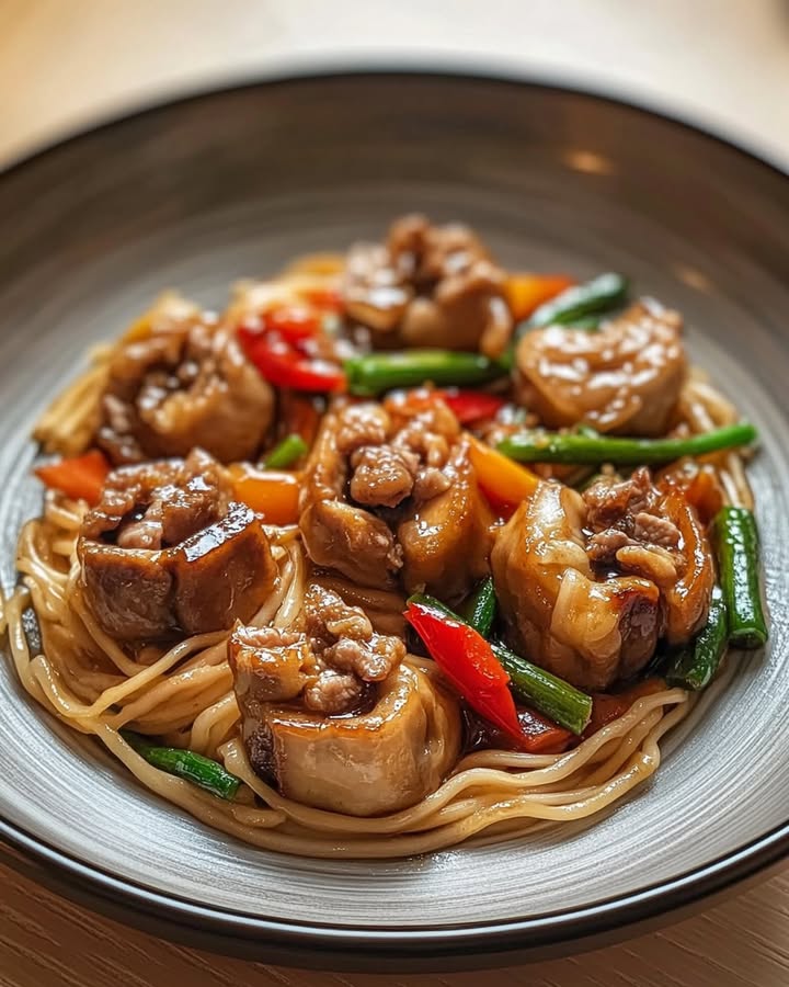 Nouilles Bœuf Légumes