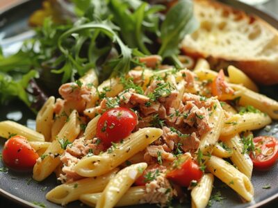 Penne au thon et tomates cerises : recette facile