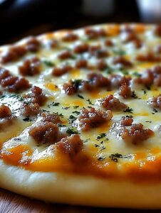 Pizza Petit-Déjeuner Saucisse