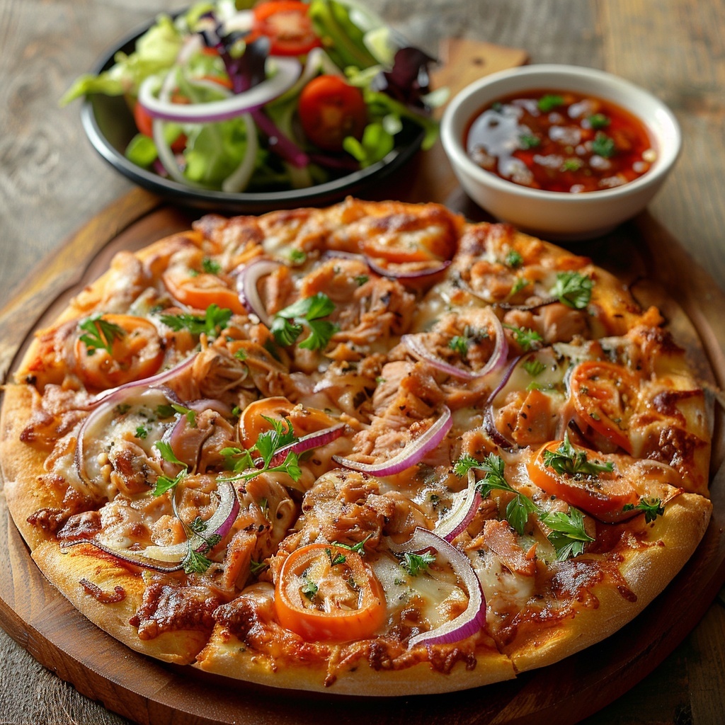 Pizza au thon et oignons