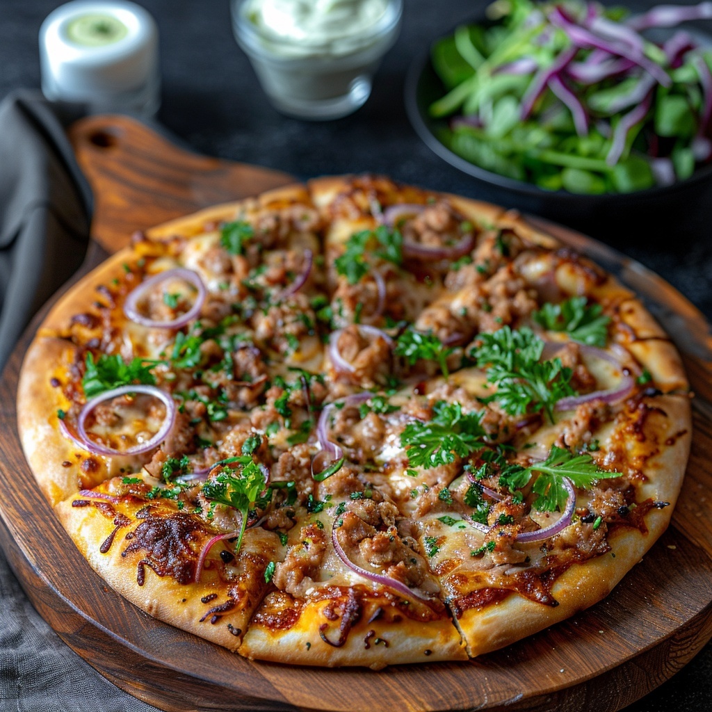 Pizza au thon et oignons