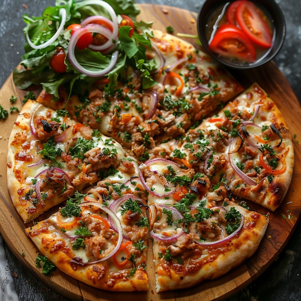 Pizza au thon et oignons