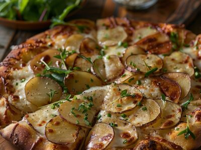 Pizza blanche aux pommes de terre : une recette facile