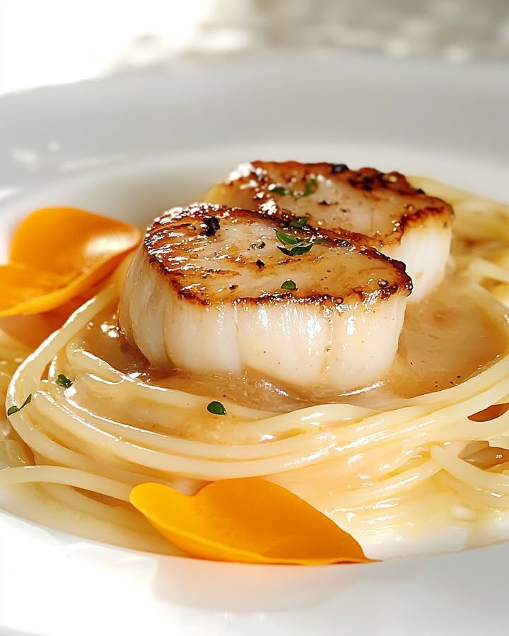 Saint-Jacques Crémeuses Spaghetti