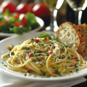 Spaghetti à l’ail et au persil