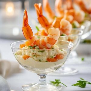 Verrines Crevettes Concombre