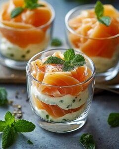 Verrines Saumon Crémeuses