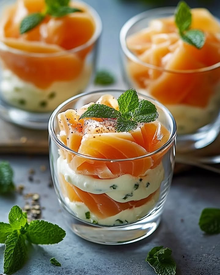 Verrines Saumon Crémeuses