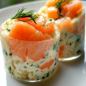 Verrines Saumon Crevettes