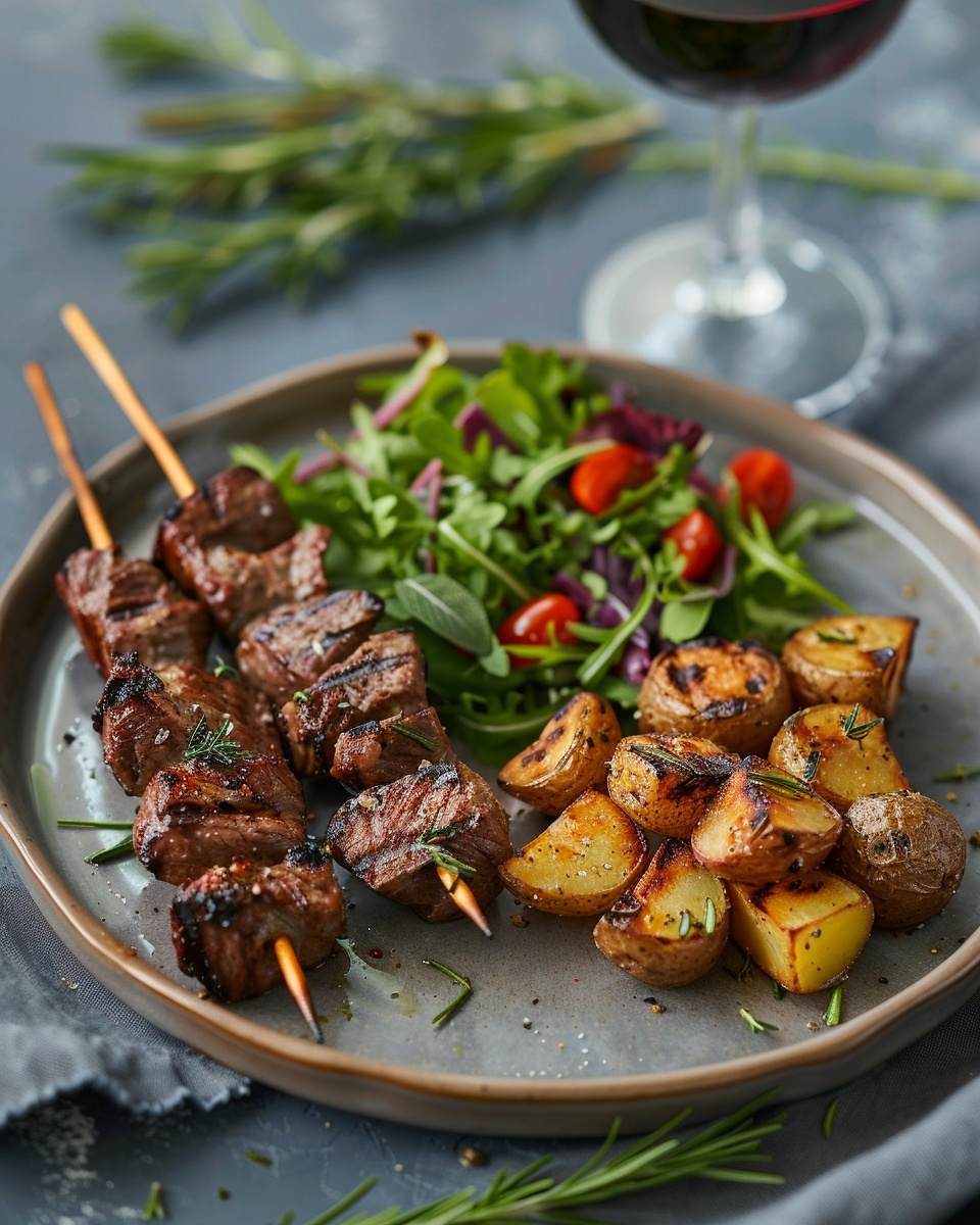 Brochettes d’agneau au romarin