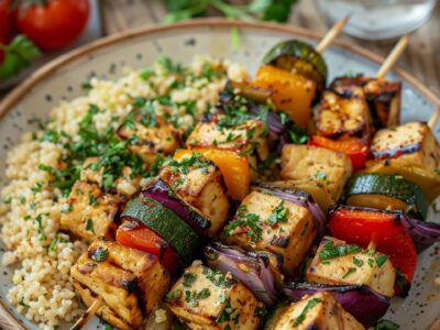 Recette Délicieuse : Brochettes de Tofu Grillé pour un Repas Sain et Savoureux