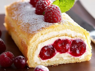 Bûche Mascarpone Framboise facile