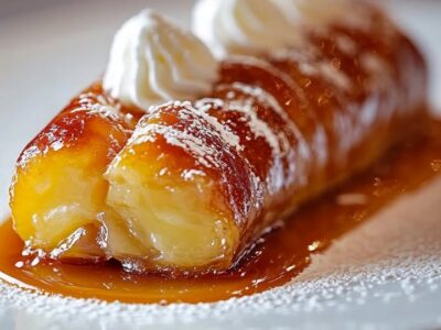 Bûche Tatin Caramélisée Facile et Savoureuse