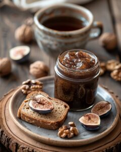 Confiture de figues et noix