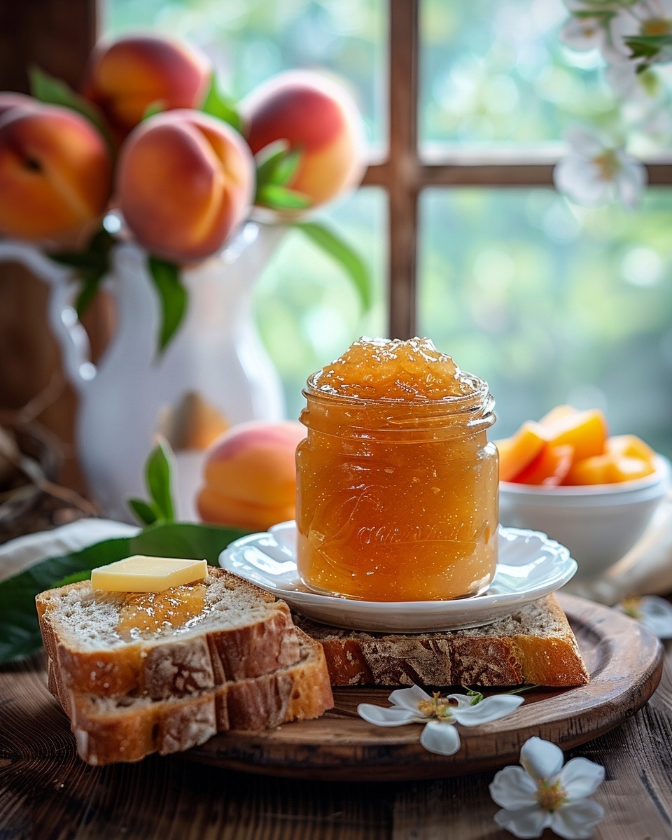 Confiture de pêches et vanille