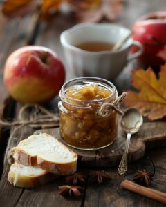 Confiture de pommes et cannelle