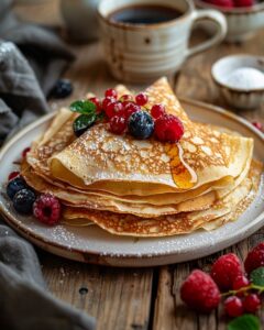 Crêpes sucrées moelleuses