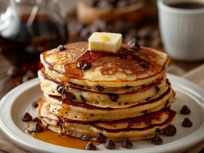 Recette Délicieuse de Pancakes aux Pépites de Chocolat