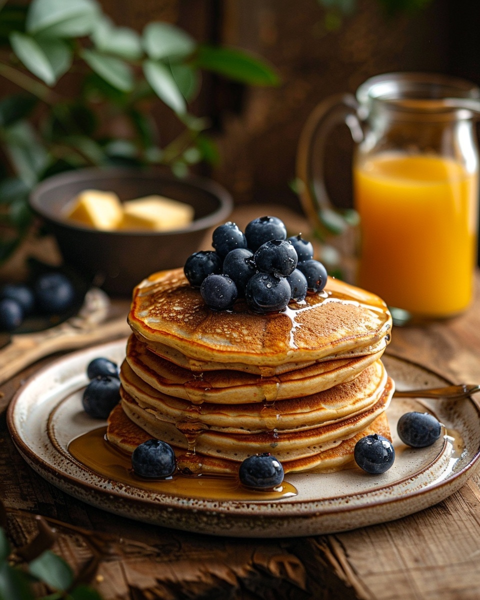 Pancakes myrtille sirop d’érable