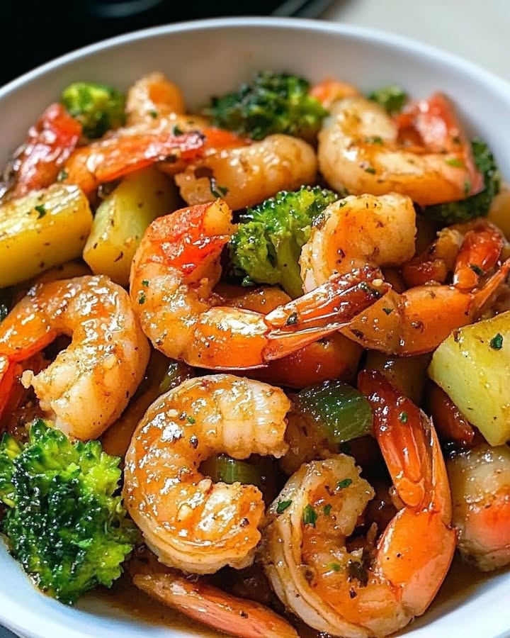 Sauté Crevettes Légumes