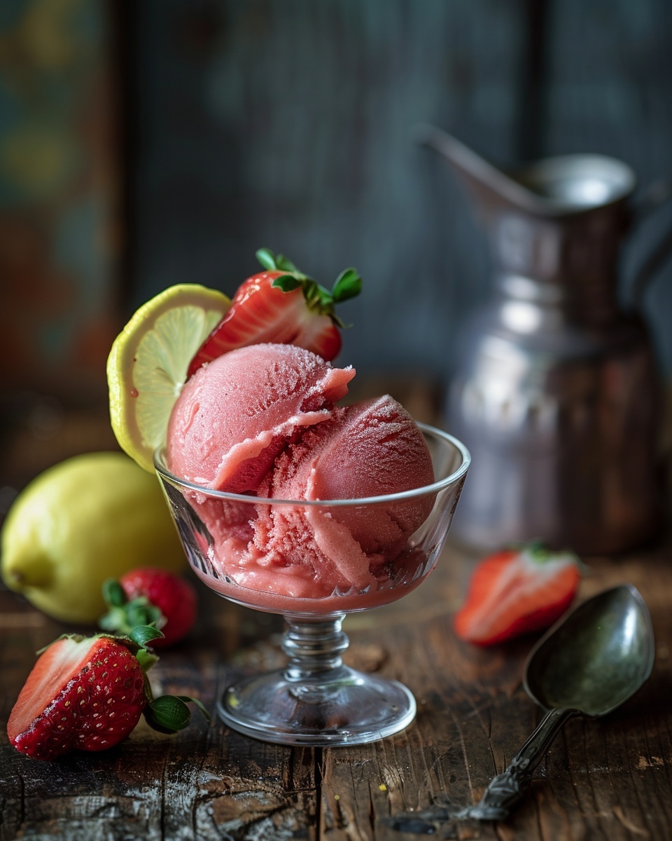 Sorbet à la fraise facile