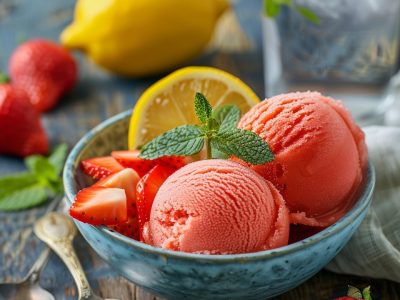 Recette Facile de Sorbet à la Fraise : Rafraîchissez-Vous avec Simplicité