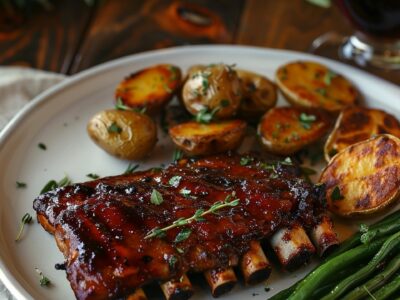 Recette Délicieuse : Travers de Porc Marinés Miel Soja