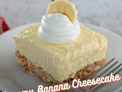 Barres Cheesecake Banane Faciles et Rapides