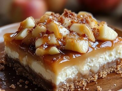 Barres Cheesecake Caramelisées : Recette Facile et Savoureuse