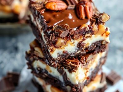 Brownies Cheesecake Caramel Facile et Rapide