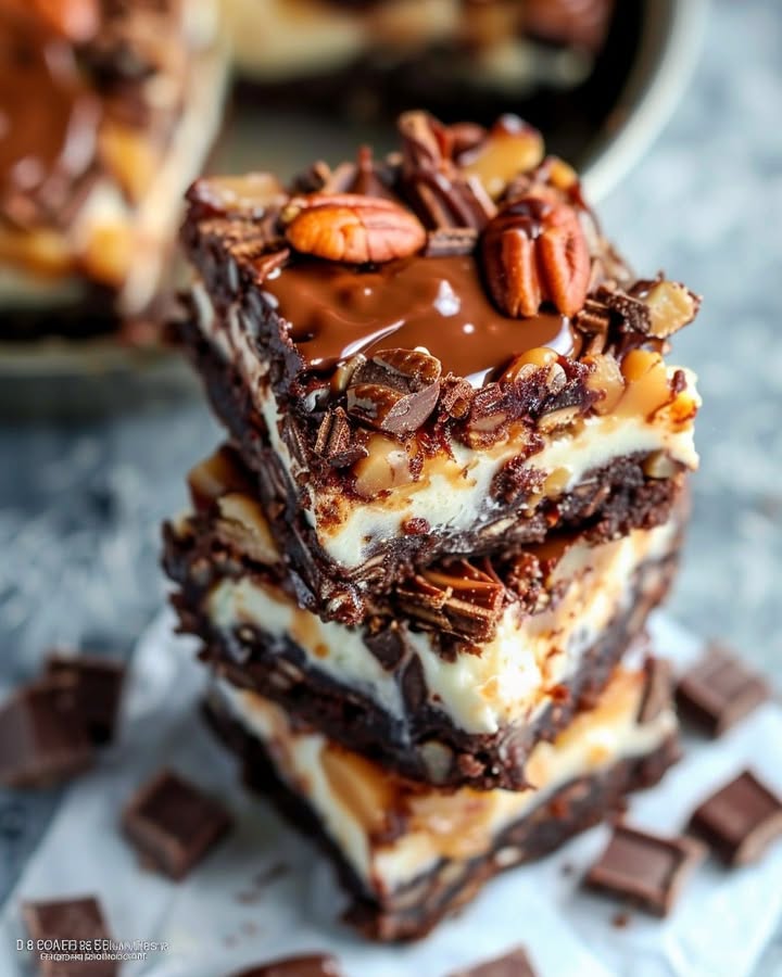 Brownies Cheesecake Caramel