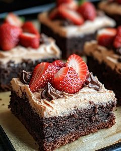 Brownies Fraises Givrés