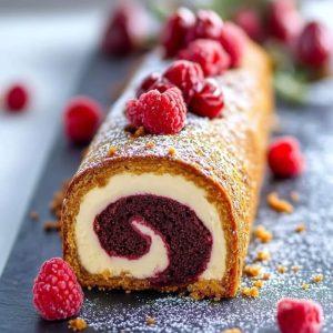 Bûche Légère Chocolat-Framboises