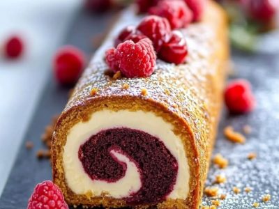 Bûche Légère Chocolat-Framboises : Recette Facile